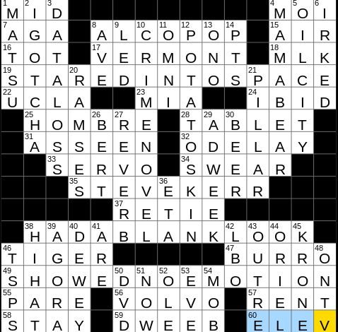 Stolid Crossword Solved