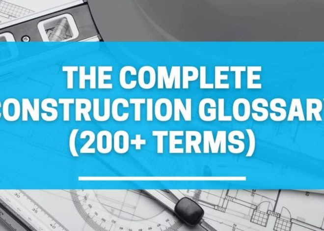 What’s Pointing Where: A Construction Glossary